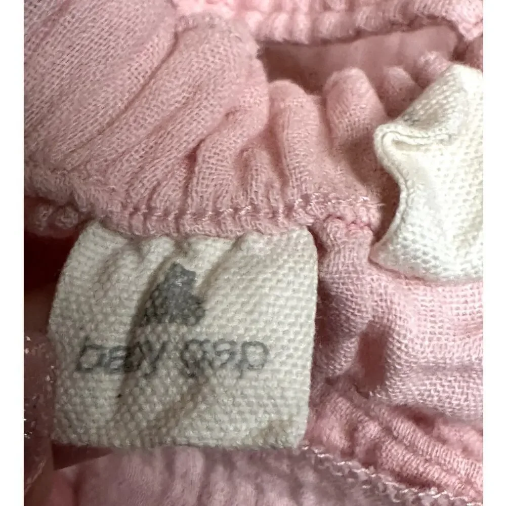 Gap Pink Dust Gauze Shortalls Baby Romper - Size 3-6 Months